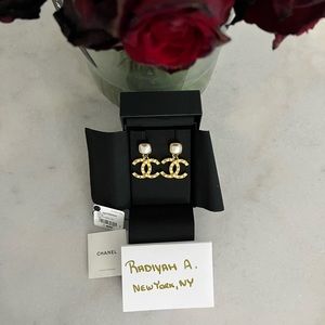 ♦️SOLD♦️ BNIB Chanel XL Drop Dangle CC Logo Earrings